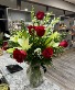The Showstopper  Roses, Lilies and Snapdragons 