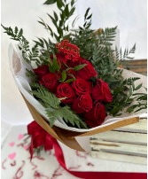 The Southern Roze Wrapped Bouquet Rose Arrangement