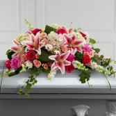 The Splendid Grace™ Casket Spray sympathy flowers
