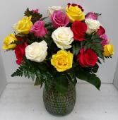 The Stunner 24 Mixed Colored Roses House Special