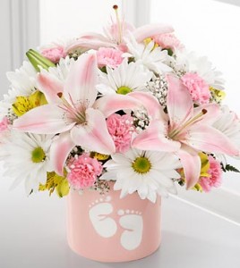 The Sweet Dreams Bouquet  new baby vase
