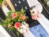 The "Sweetheart" Combo Rose Arrangement with Candle