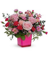 The Teleflora Rosy Moment Bouquet 