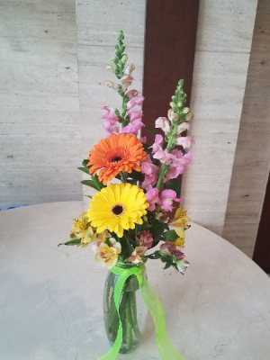 The Trio Vase of Fresh Garden Flowers