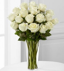 The White Rose Bouquet Vase Arrangement 
