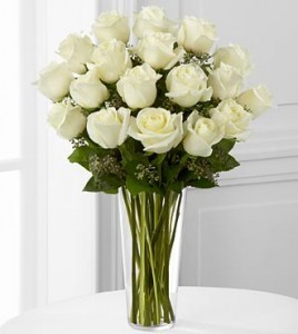 The White Rose Bouquet Vase Arrangement  in Cape Coral, FL | ENCHANTED FLORIST OF CAPE CORAL