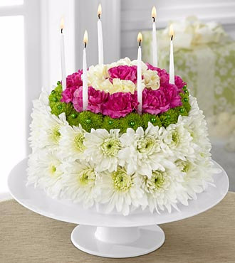 The Wonderful Wishes™ Floral Cake by FTD® 