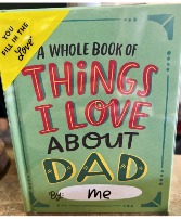 Things I love about Dad Book Father Day