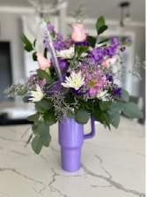 Thirst for Love Floral Tumbler Special occasions fresh arrangement