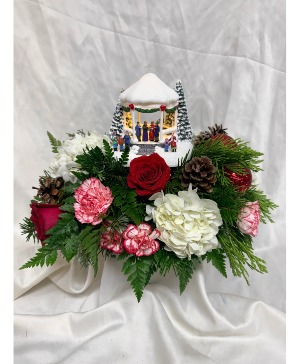 Thomas Kincade Sweet Sounds of Christmas Centerpiece