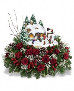 Thomas Kincade's Winter Wonder Christmas Arrangement