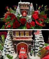 THOMAS KINKADE FESTIVE FIRE STATION 