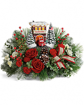 Thomas Kinkade Festive Fire Station Christmas