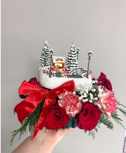 Thomas Kinkade Holiday Village Centerpiece 