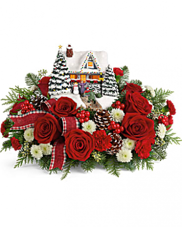 Thomas Kinkade's A Hero's Welcome Bouquet Christmas Keepsake Arrangement in Loganville, GA | Flowers From The Heart