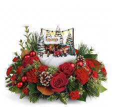 Thomas Kinkade's Family Tree Bouquet Christmas Arrangement