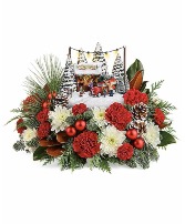 Thomas Kinkade's Family Tree Bouquet Christmas Arrangement