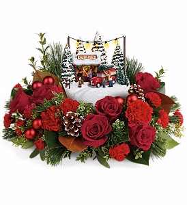 Thomas Kinkade's Festive Moments Bouquet Christmas Flowers