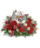 Thomas Kinkade's Homecoming Hero Bouquet Christmas Arrangement