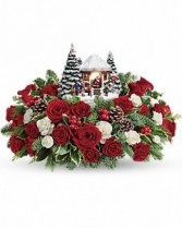 Thomas Kinkade's Jolly Santa Bouquet Holiday