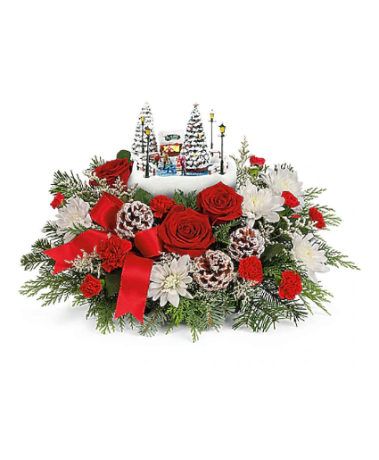 Thomas Kinkade's Skate into the Holidays Bouquet 