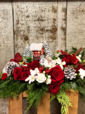Thomas Kinkade's Snowfall Dreams Bouquet Keepsake Centerpiece