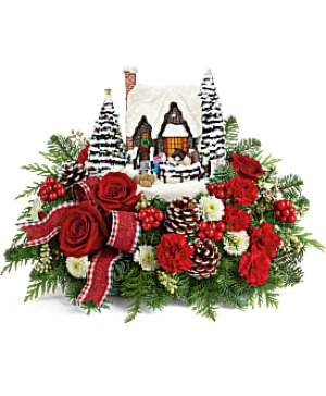 Thomas Kinkade's Warm Winter Wishes Bouquet Christmas 