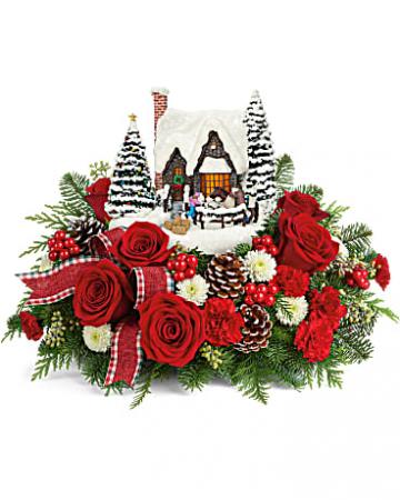 Thomas Kinkade's Warm Winter Wishes Keepsake Arrangement in Warrington, PA | ANGEL ROSE FLORIST INC. Thomas Kinkade's Warm Winter Wishes Keepsake Arrangement in Warrington, PA | ANGEL ROSE FLORIST INC.