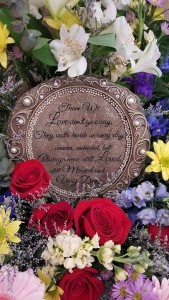 those memorial stone janet mansfield floral