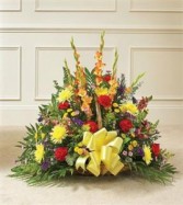 Thoughts and Prayers Fireside Basket Funeral