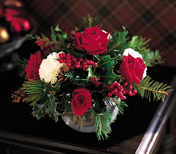 christmas holiday floral arrangements