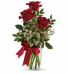 Thoughts of You 3 Red Roses in Vase