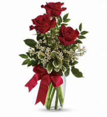 Thoughts of You Bouquet with Red Roses  