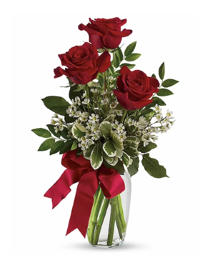 THOUGHTS OF YOU BOUQUET WITH RED ROSES 