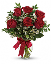 Thoughts of You with Red Roses Bouquet