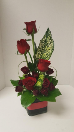 FS Thoughts of You with Red Roses Arrangement