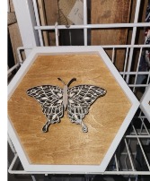 Threaded Laser 3D Hexagon Decoration gift