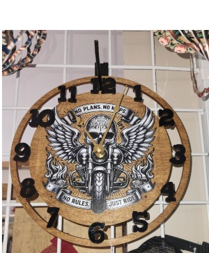 Threaded Laser 3D Motorcycle Clock gift