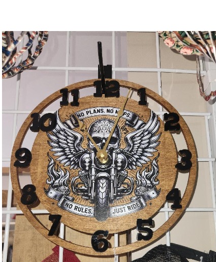 Threaded Laser 3D Motorcycle Clock gift