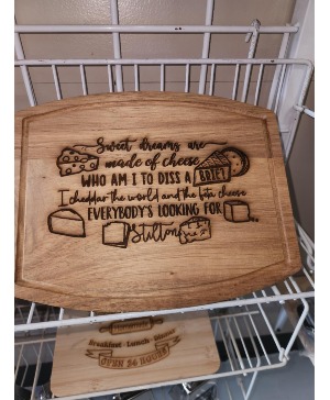 Threaded Laser Engraved Charcuterie Board gift