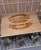 Threaded Laser Engraved Charcuterie Board gift