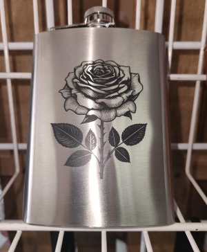 Threaded Laser Etched Flask gift