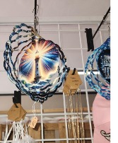 Threaded Laser Wind Spinner- Lighthouse gift