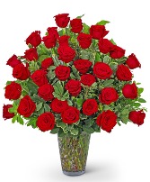 Three Dozen Elegant Red Roses Flower Arrangement