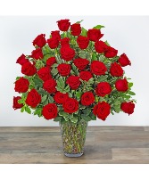 Three Dozen Elegant Red Roses Roses