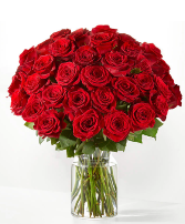 Three Dozen Long Stem Red Roses 