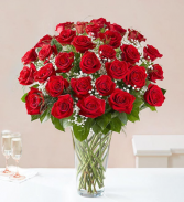 Three Dozen Long Stem Red Roses Red Roses Arrangement