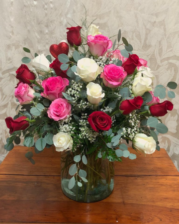 Three Dozen Mixed Rose Bouquet