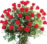 Three dozen rose arrangement Valentine's Day flowers