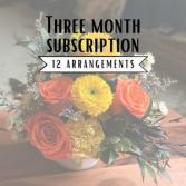 Three Month Subscription Flower Subscription